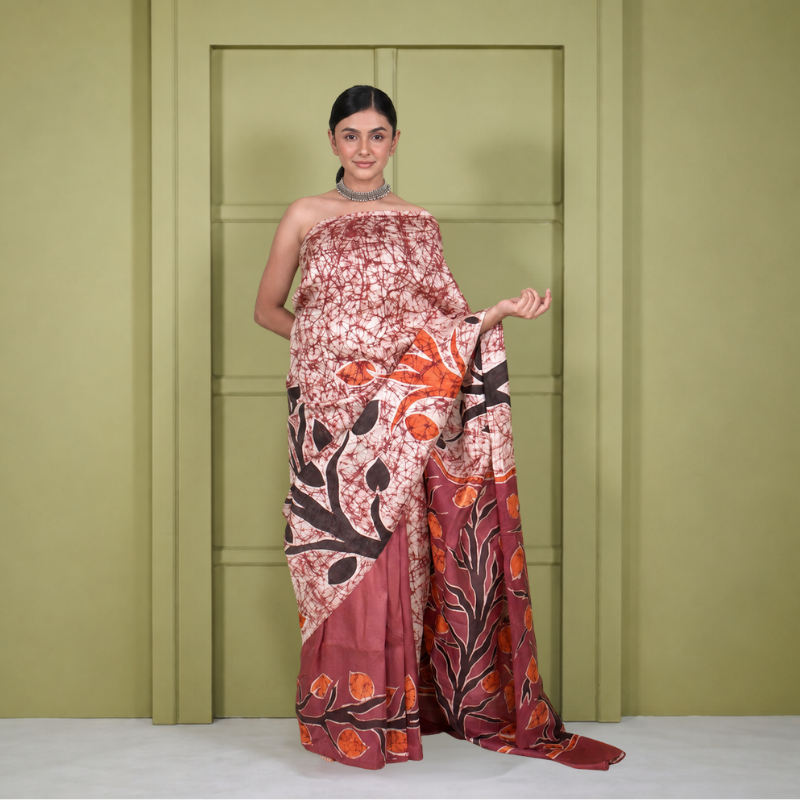 Hand Painted Silk Saree