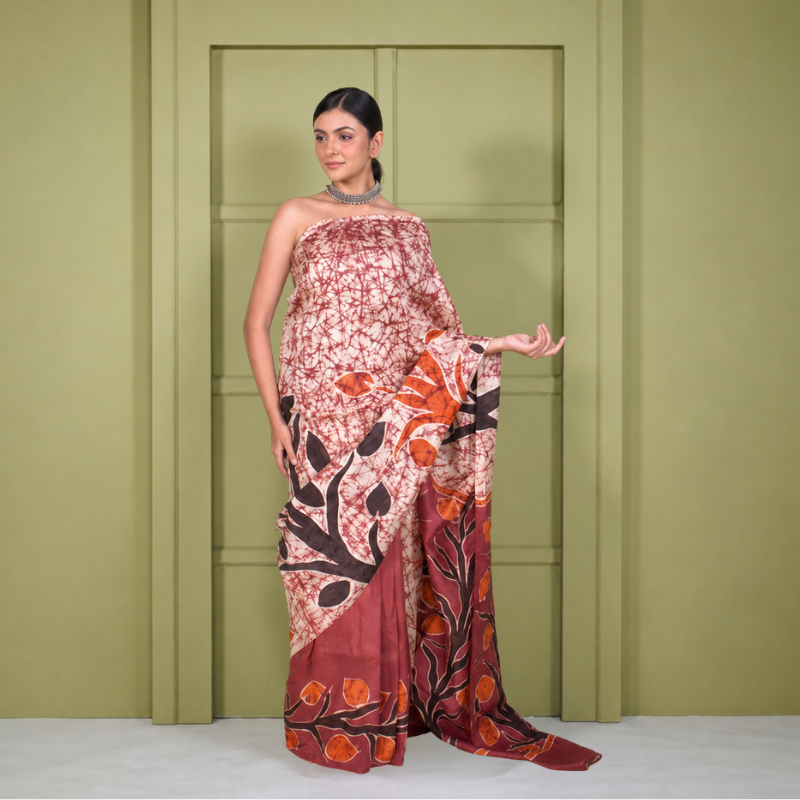 Hand Painted Silk Saree