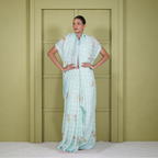 Cotton Linen Printed Saree