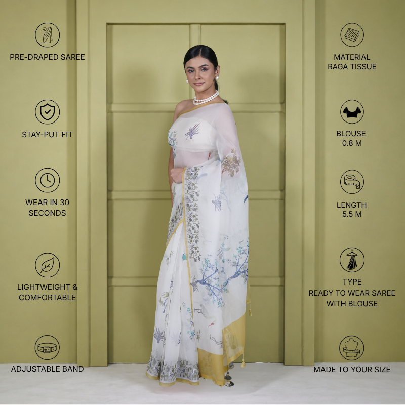 Organza Shikara Digital Print Saree