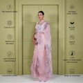 Pink Organza Digital Print Saree
