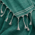 Blue Organic Tissue Woven Pre Stitched Saree For Women