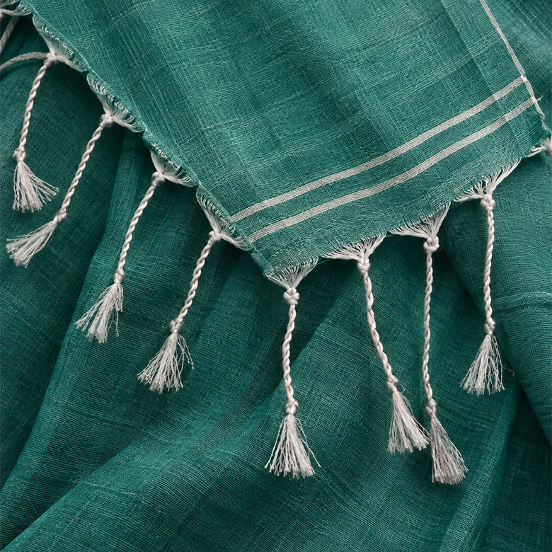 Blue Organic Tissue Woven Pre Stitched Saree For Women