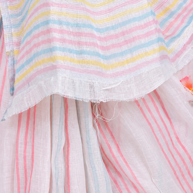 Cotton Linen Printed Saree