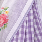 Cotton Linen Printed Saree